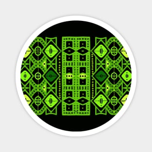 New african abstract textile patterns - Green Magnet